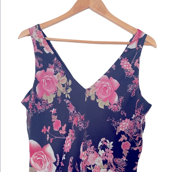 🌺 Romantic floral sleeveless dress size 13 - Picture 7 of 9